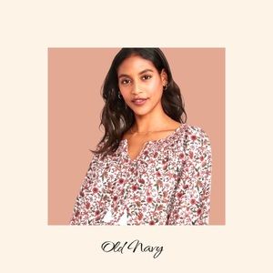 Puff-Sleeve Floral Smocked Poet Swing Boho Blouse for Women